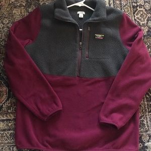 L.L. Bean Colorblock fleece pullover. Size Large.
